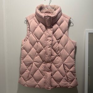 Eddie Bauer EB650 Goose Down Puffer Vest Women's Size Medium Soft Pink